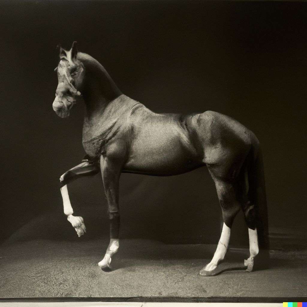 a horse, photograph taken by George Hurrell